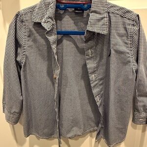 2T Nautica Navy and White Gingham Shirt